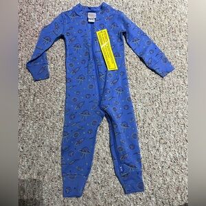 NWT Hanna Andersson tencel spandex cosmic print zippered sleeper footless 18-24M